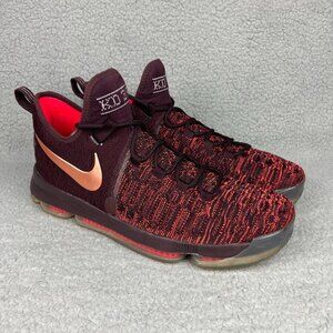 Nike KD 9 Mens 14 Shoes Burgundy Red The Sauce Kevin Durant 2016 Sneakers 4
